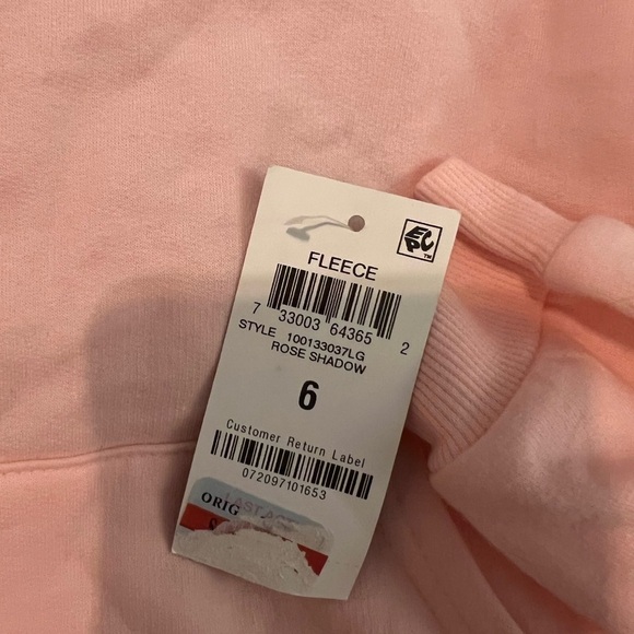 GIRL'S Ideology Rose Shadow (Pink) Rainbow Stripe Hoodie Sweatshirt Size 6-NWT - Picture 3 of 5